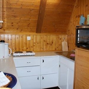 A kitchen with basic equipment
