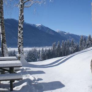 The small holiday village in winter