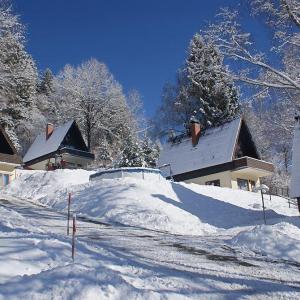 The small holiday village in winter