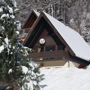 The small holiday village in winter