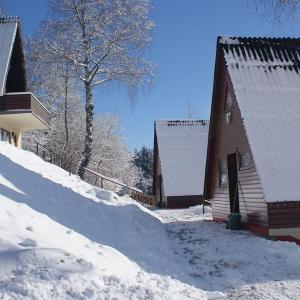 The small holiday village in winter